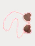 Kids heart-shaped sunglasses with chain size S-L UK version