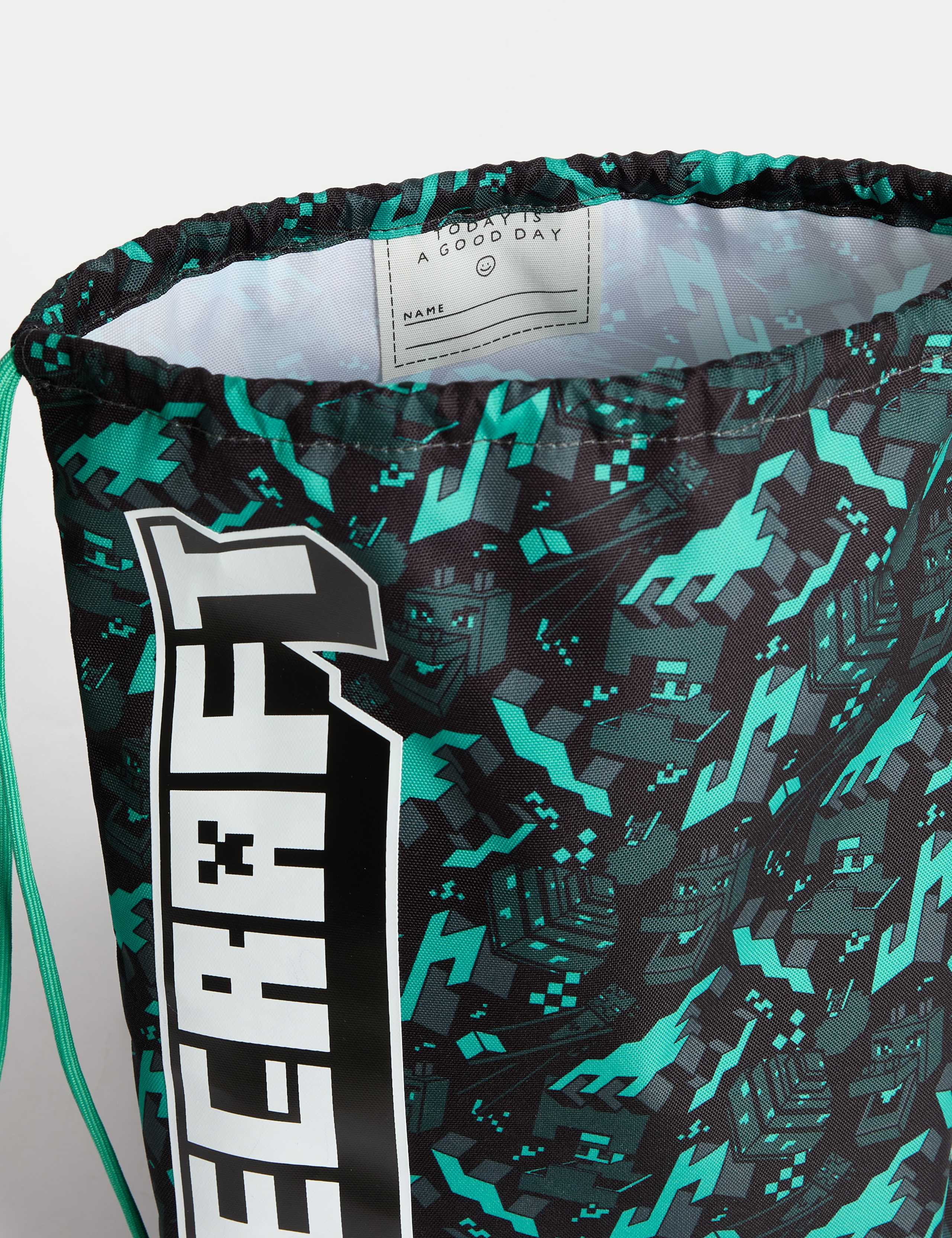 Minecraft drawstring bag 450mm x 340mm, imported from the UK
