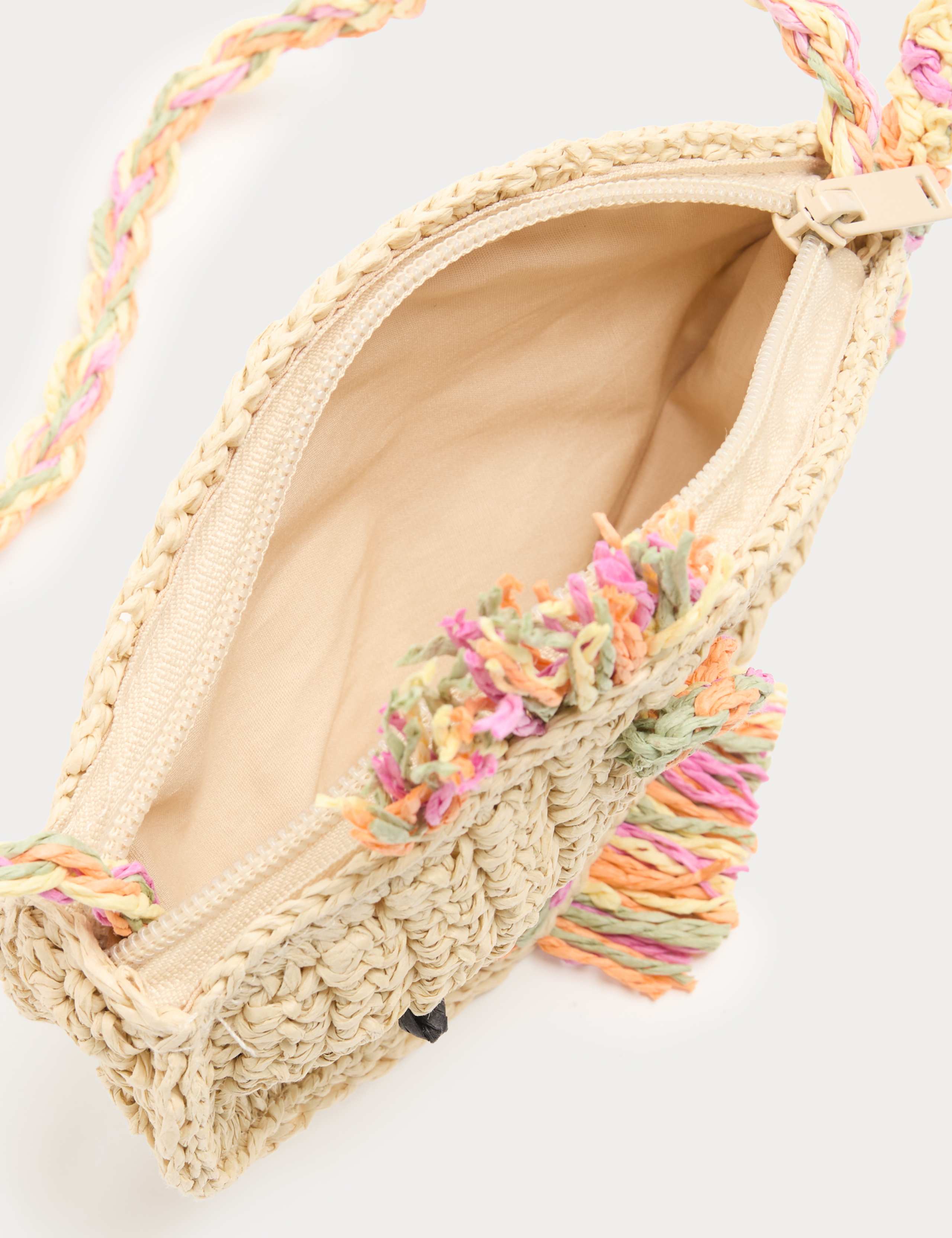 Kids raffia fish cross body bag - British product