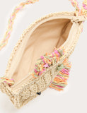 Kids raffia fish cross body bag - British product