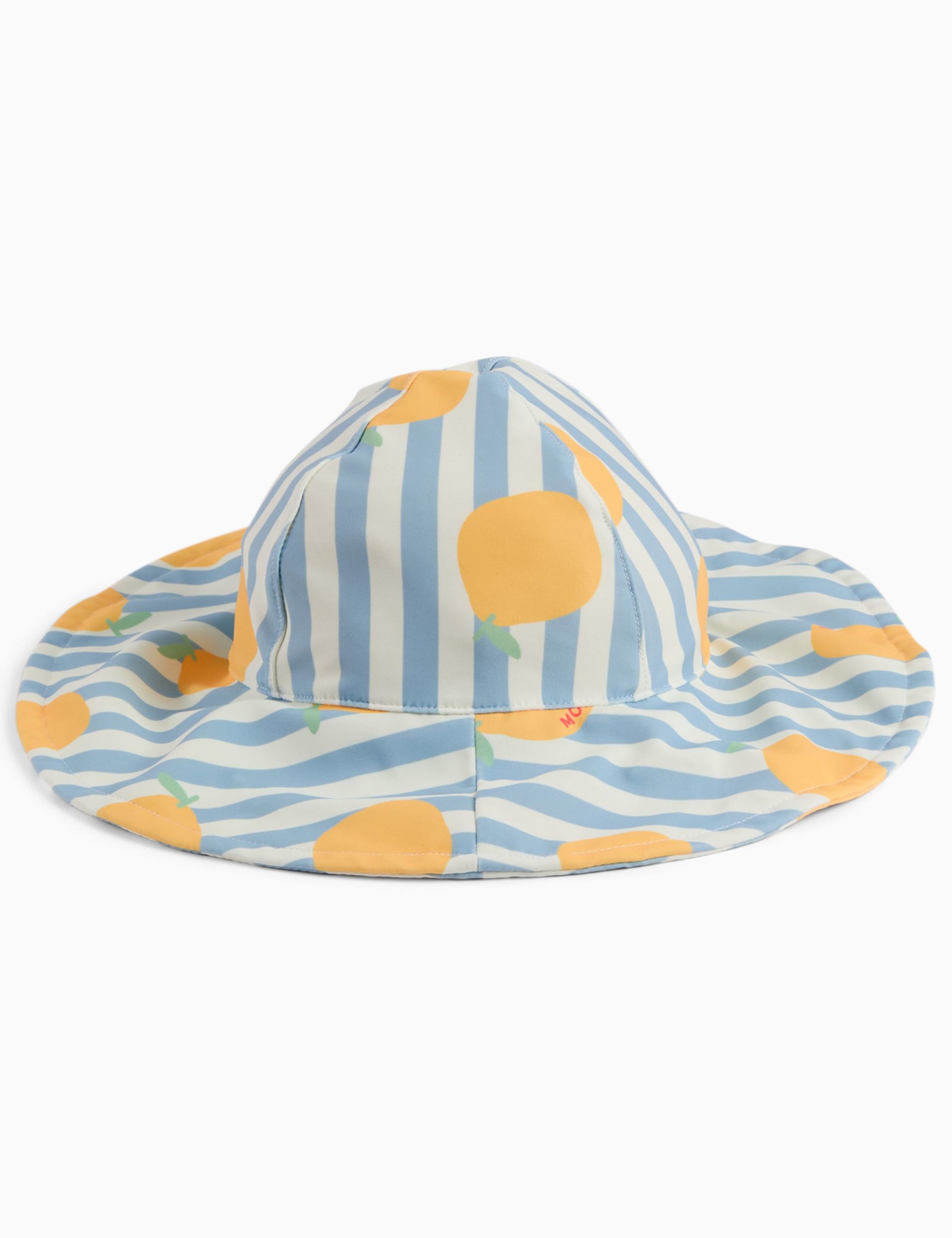 MORI Kids Striped Lemon Sun Hat 0-4 Yrs (British brand)