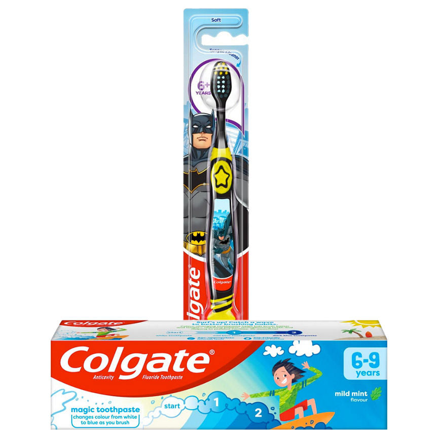 Colgate Kids Mild Mint Toothpaste 6-9 Years & Smiles Soft Toothbrush  6+ Years Bundle GOODS ASDA   