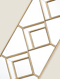 Dar rectangular hanging wall mirror with gold diamond pieces, imported from the UK
