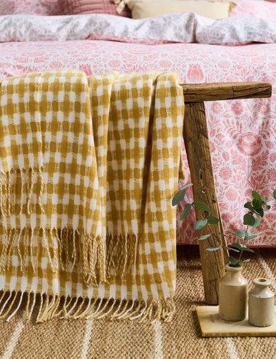 M&S Laura Ashley Knapton Gingham Throw- Buy online at McGrocer