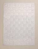 Knitted checkerboard throw large 130x170cm, imported from the UK