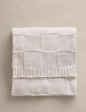 Knitted checkerboard throw large 130x170cm, imported from the UK