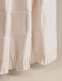 Knitted checkerboard throw large 130x170cm, imported from the UK