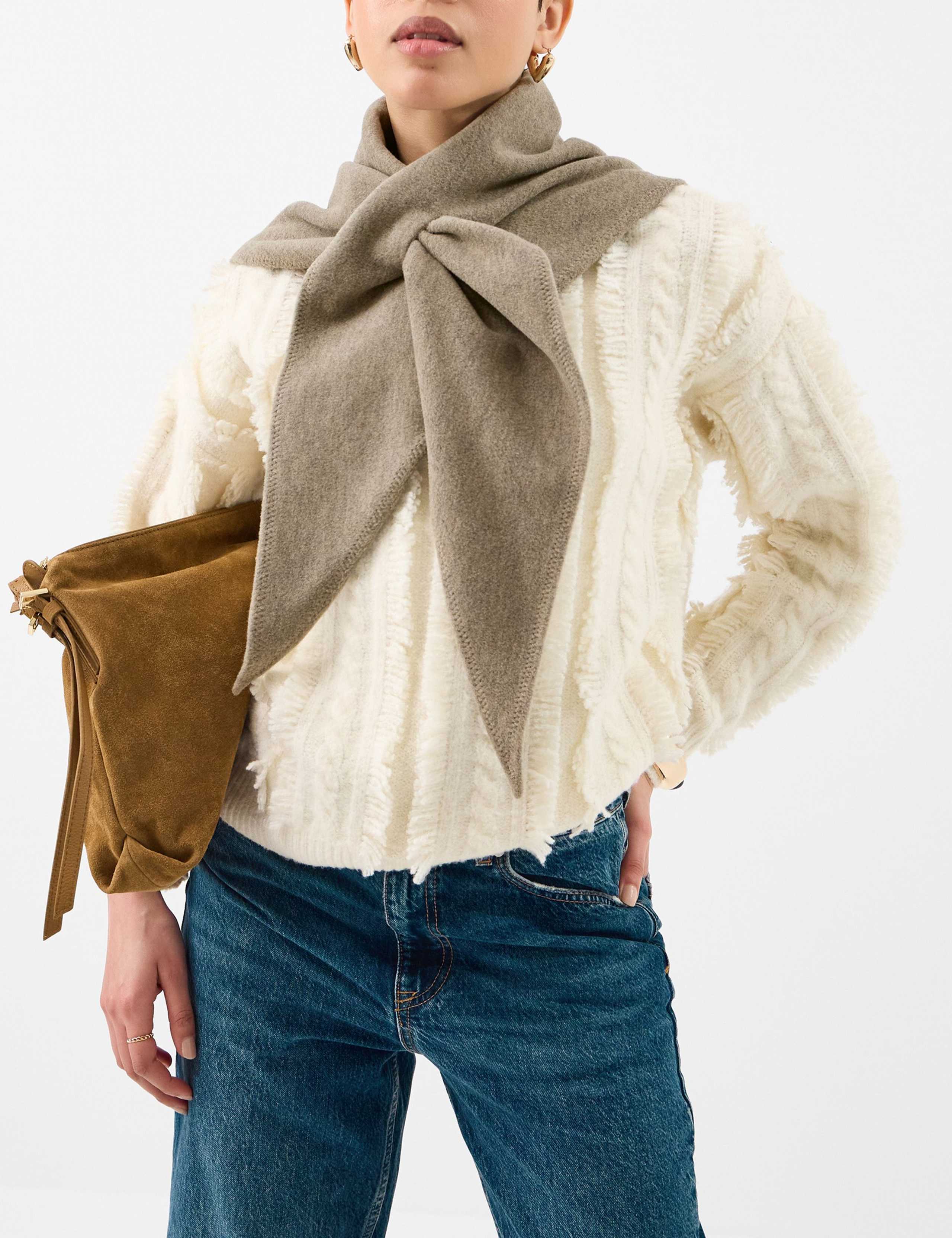 Accessorize knitted large triangle scarf - British product