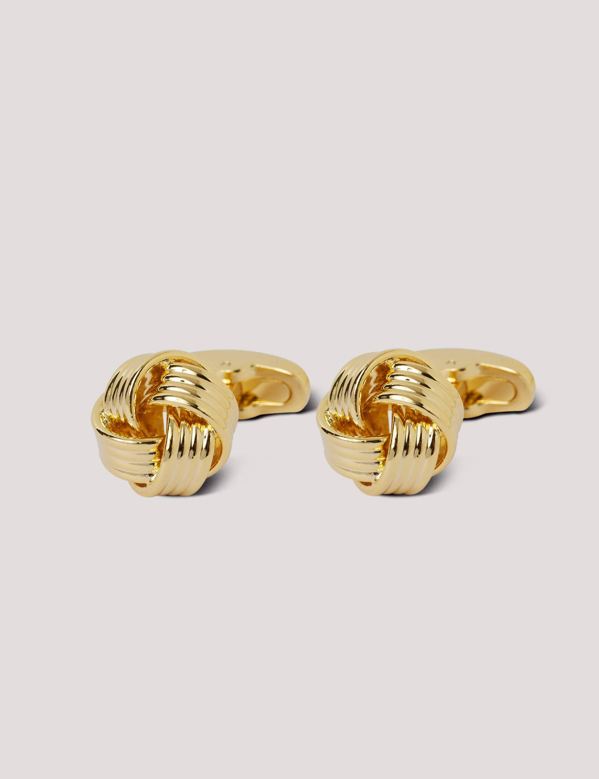 Hawes & Curtis knot cufflinks gold-tone metal 27mm (British brand)