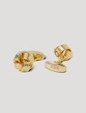 Hawes & Curtis knot cufflinks gold-tone metal 27mm (British brand)