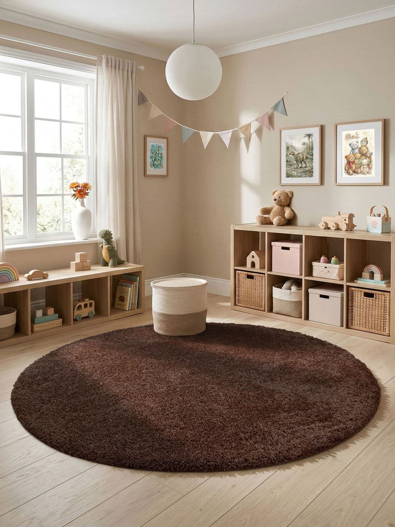 My Rug chocolate shaggy rug long pile - British product