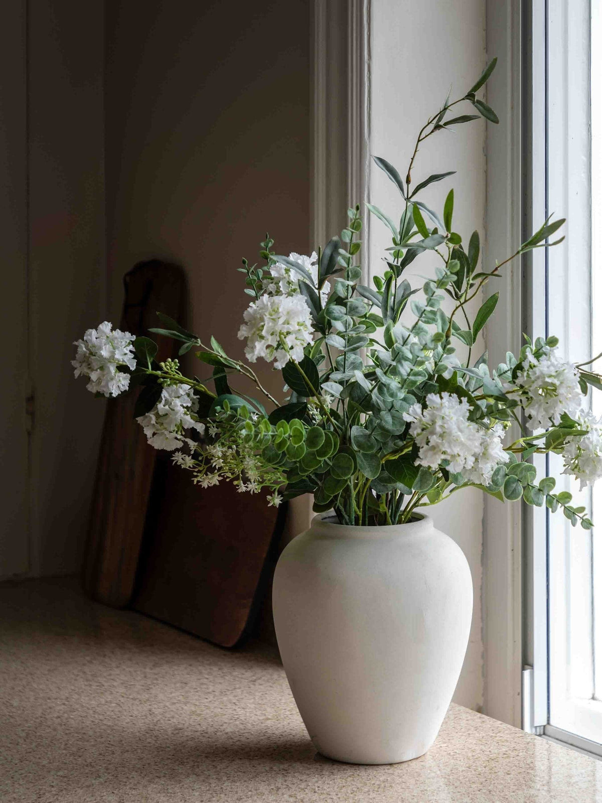 Gallery Home artificial eucalyptus vase arrangement green 72cm, UK version