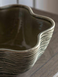 Gallery Home Green Garden Scalloped Bowl, imported from the UK