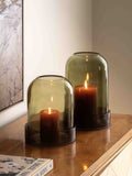 Gallery Home green glass candle cloche, UK version