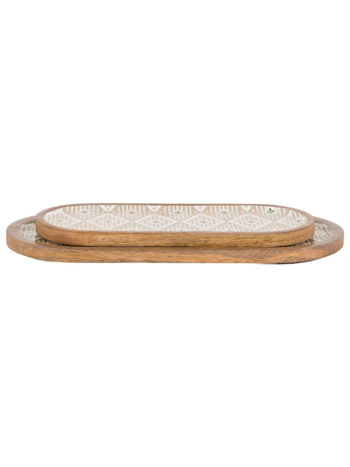 Gallery Home natural motif mango wood serving tray - British product