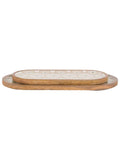 Gallery Home natural motif mango wood serving tray - British product