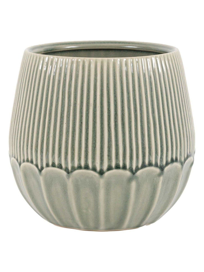 Gallery Home green ceramic indoor planter 19cm - British product