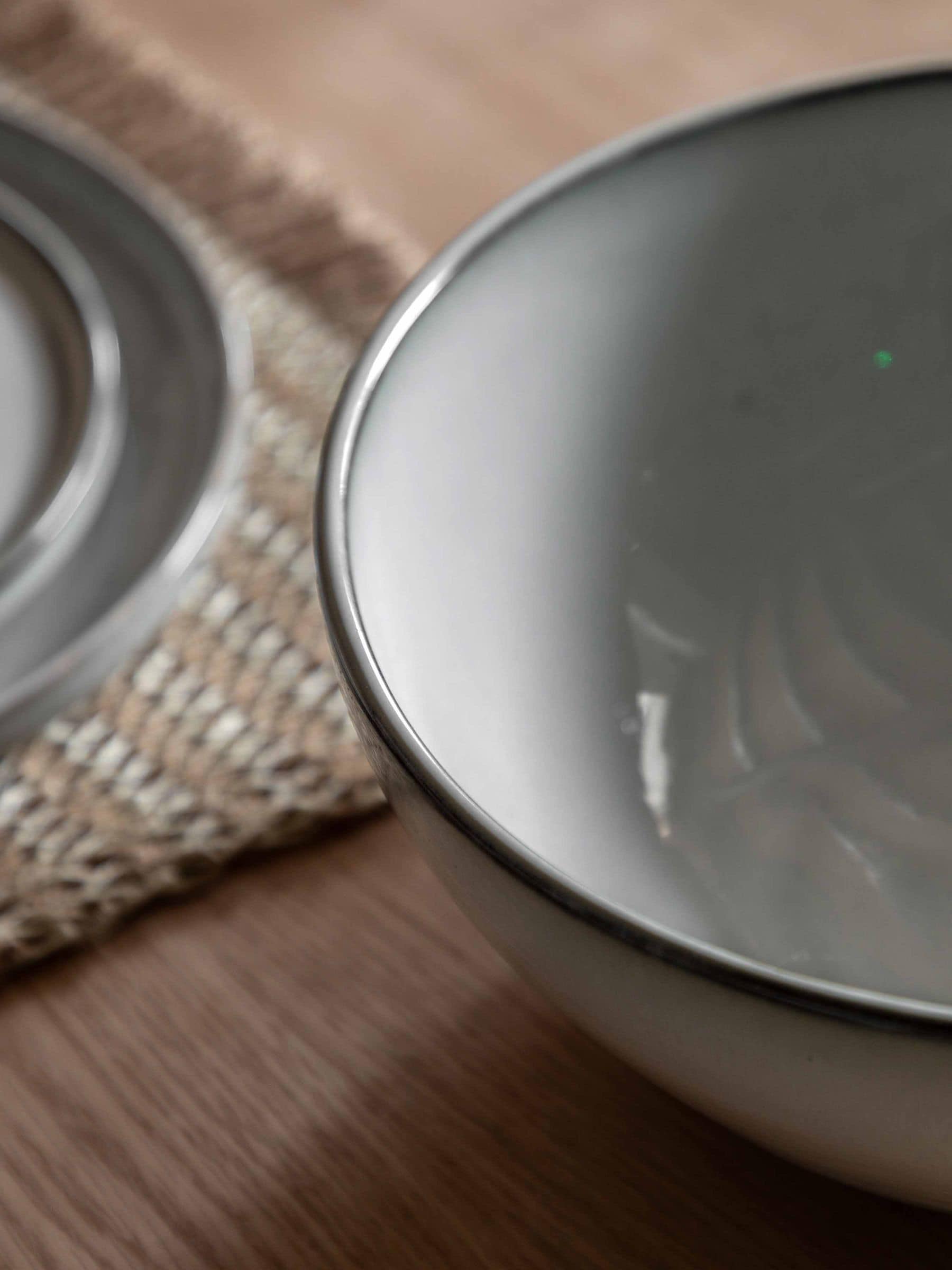 Gallery Home grey reactive glaze salad bowl, imported from the UK