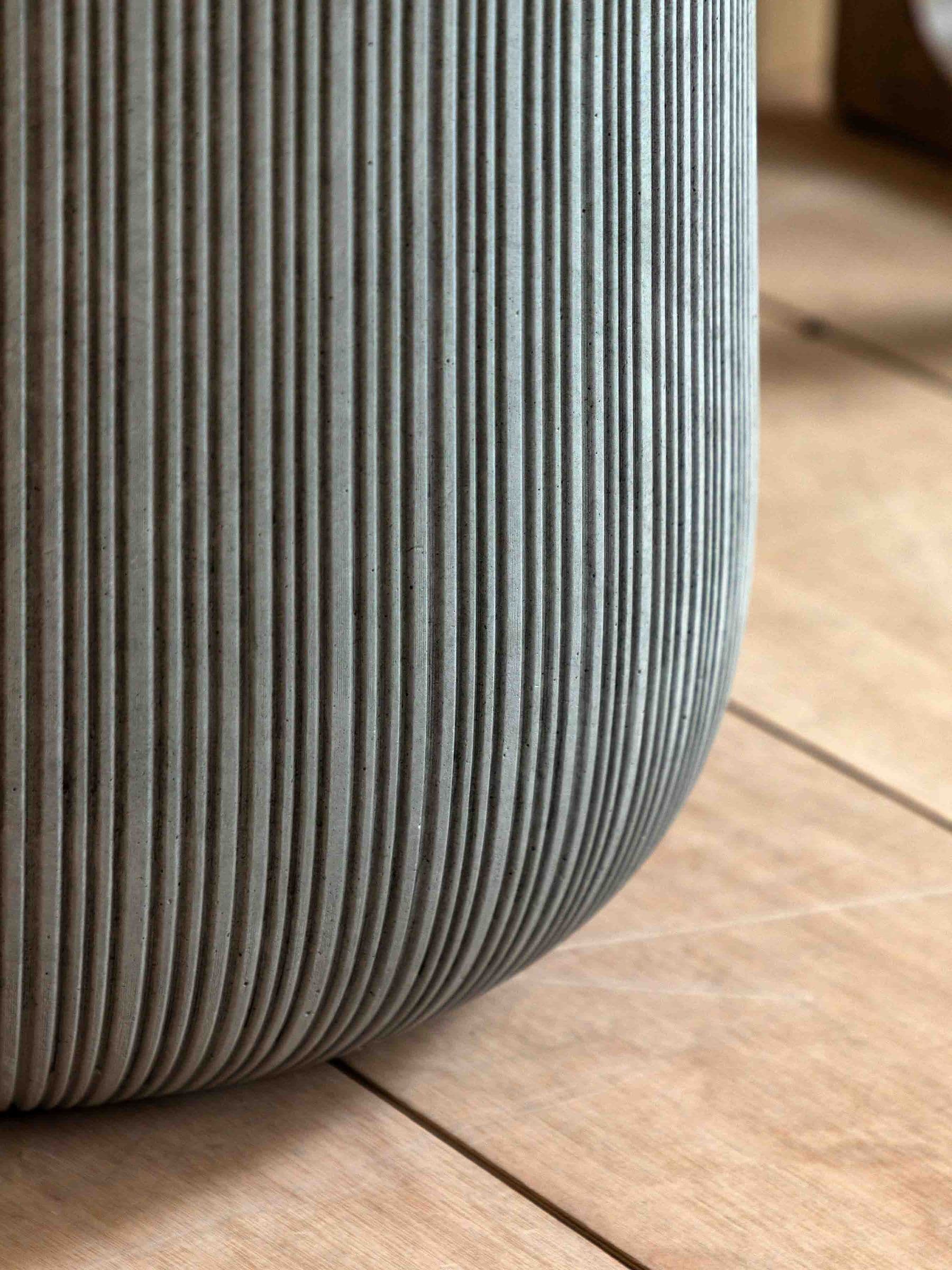 Gallery Home grey outdoor ribbed planter 37cm, imported from the UK