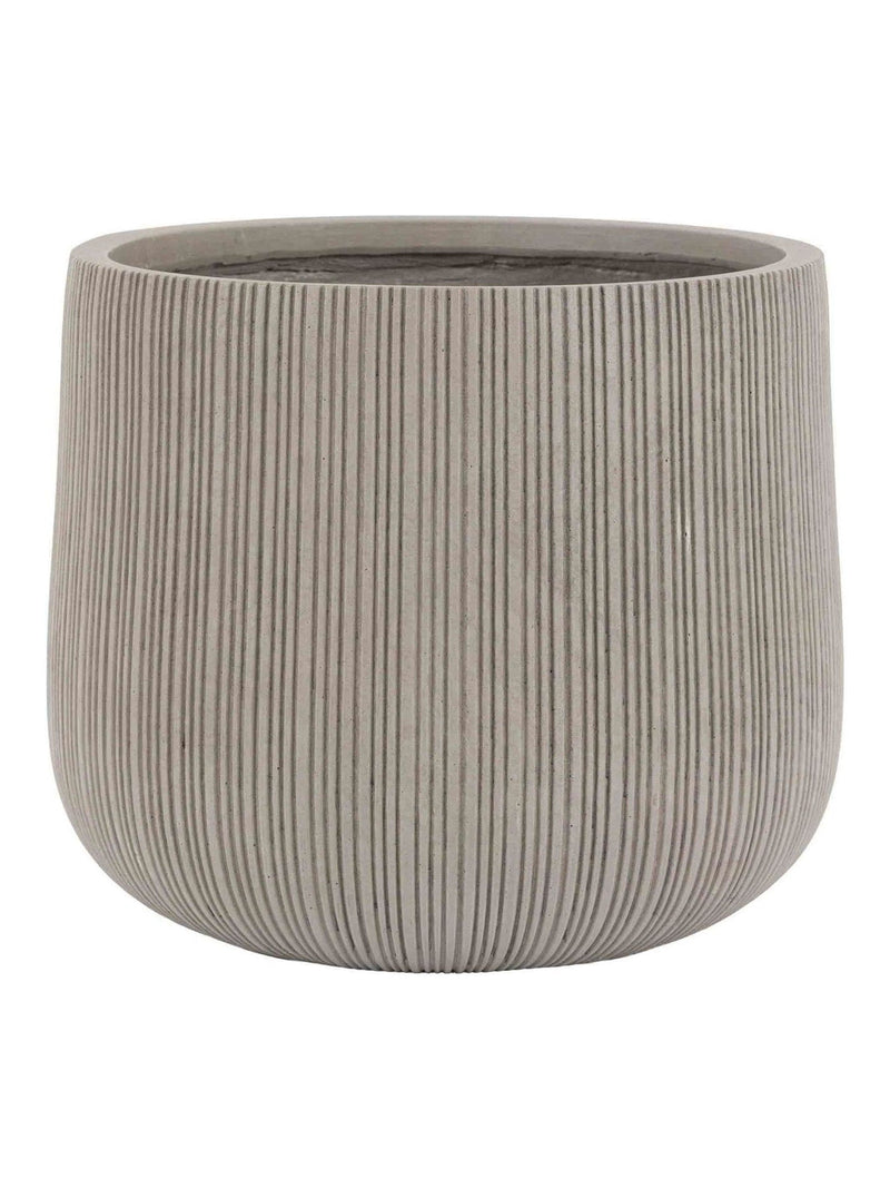 Gallery Home grey outdoor ribbed planter 37cm, imported from the UK