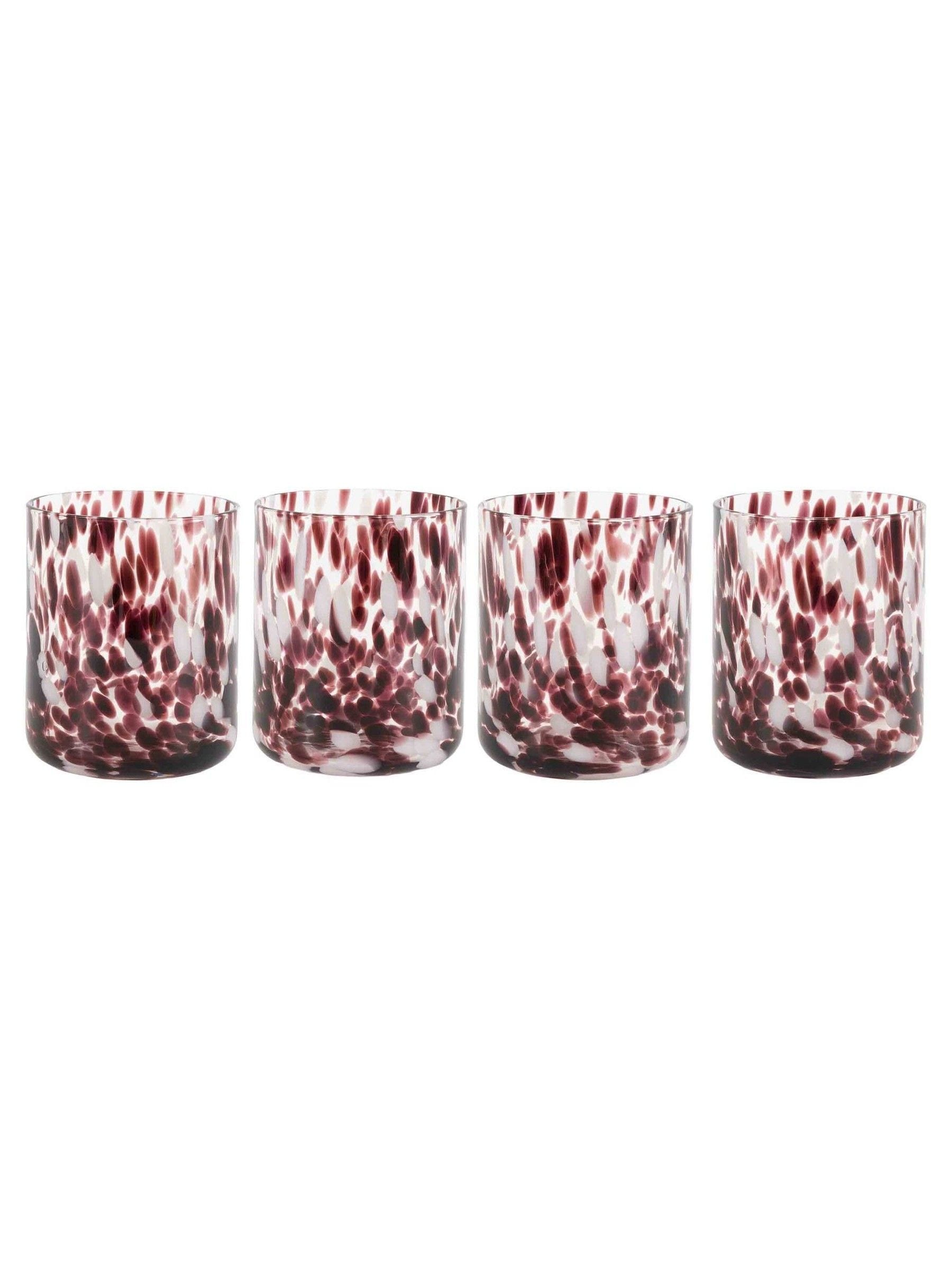 Gallery Home brown confetti tumbler glasses 15cm - British product