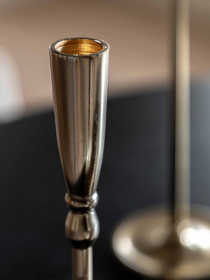 Gallery Home gold metal candlestick 29.5cm, imported from the UK