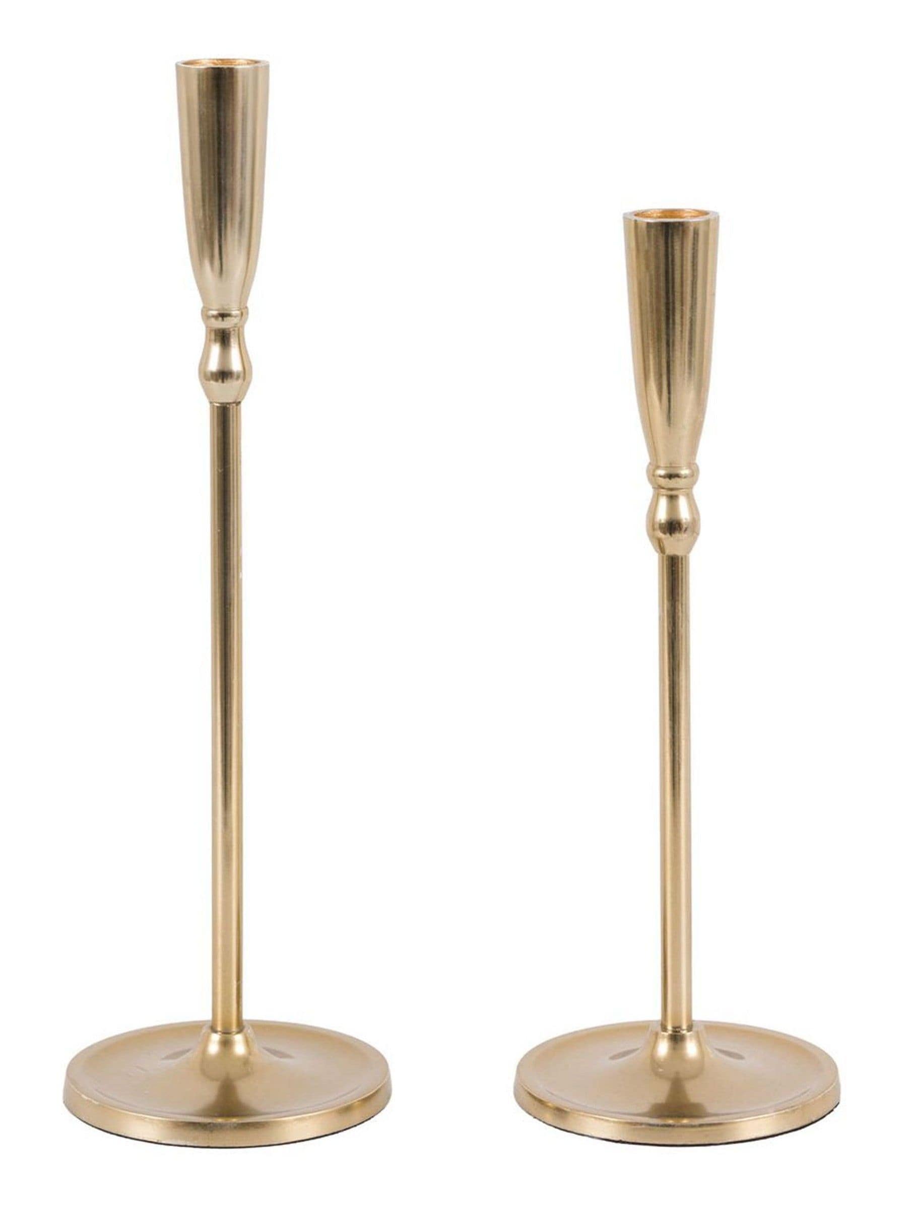 Gallery Home gold metal candlestick 29.5cm, imported from the UK