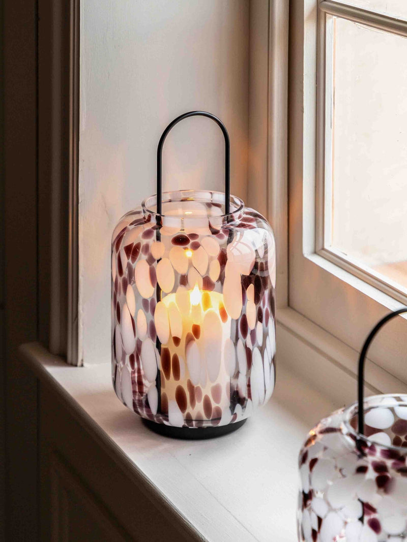 Gallery Home brown speckled large glass holder, UK version