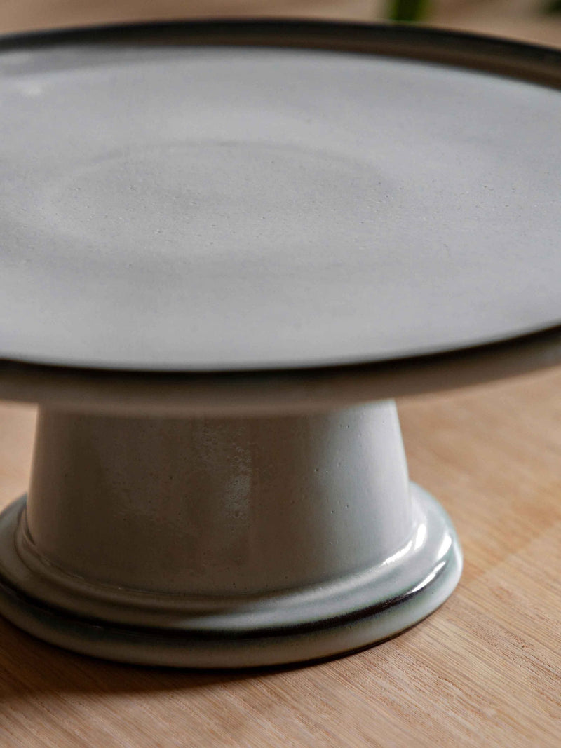 Gallery Home grey reactive glaze cake stand 22cm, UK version