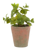 Gallery Home artificial peppermint plant red terracotta pot 23cm (British brand)