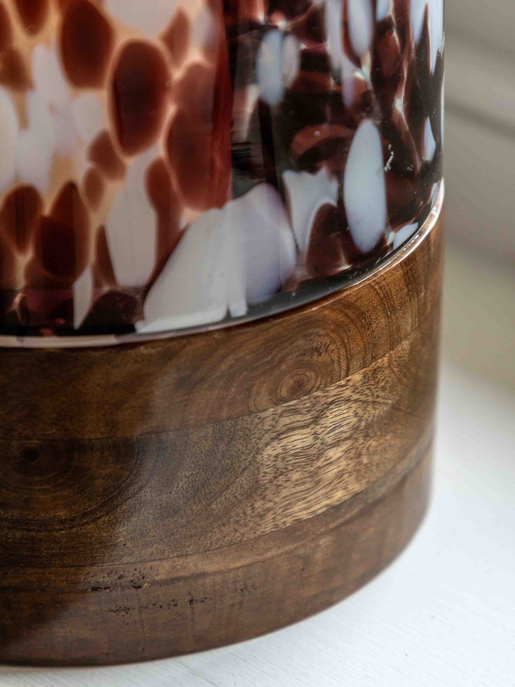 Gallery Home brown speckled hurricane holder, UK version