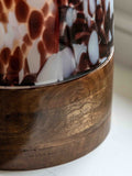 Gallery Home brown speckled hurricane holder, UK version