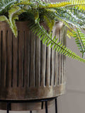 Gallery Home planters gold metal ribbed set of 2 - British product