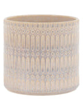 Gallery Home taupe embossed planter 13.5cm - British product