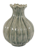 Gallery Home green glazed wavy vase 41cm, UK version