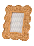 Gallery Home scalloped rattan photo frame 20x25cm, imported from the UK