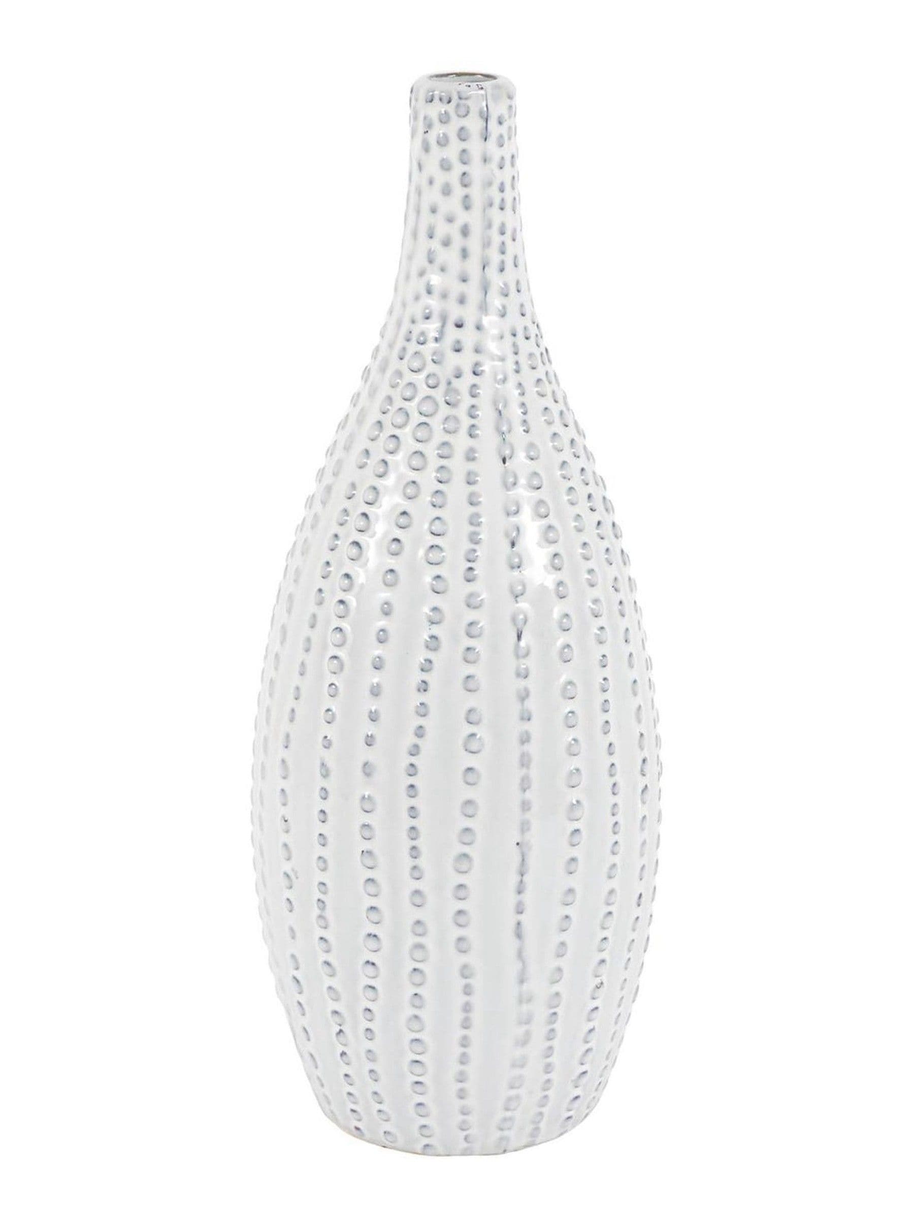 Gallery Home grey tall ceramic beaded vase (British brand)