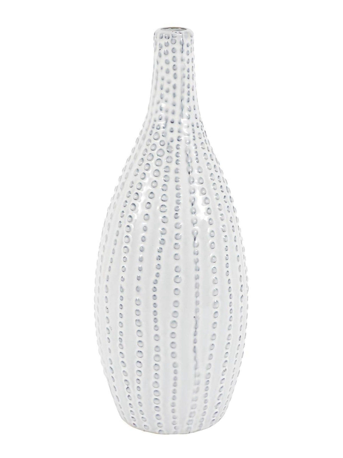 Gallery Home grey tall ceramic beaded vase (British brand)