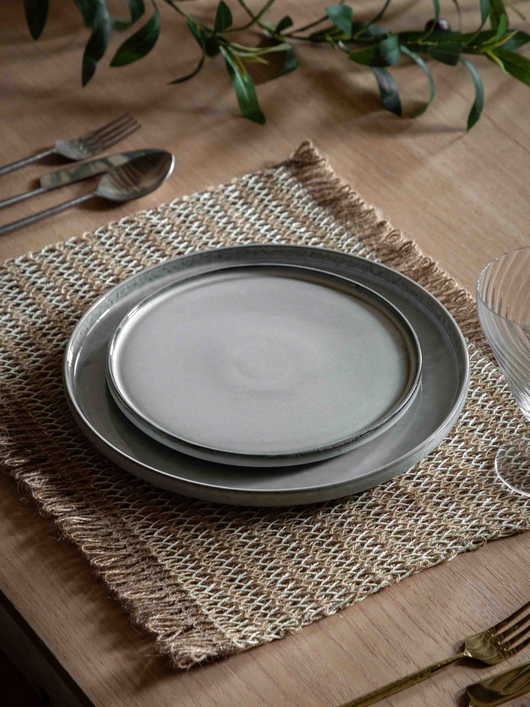 Gallery Home grey reactive glaze side plate 18cm (British brand)