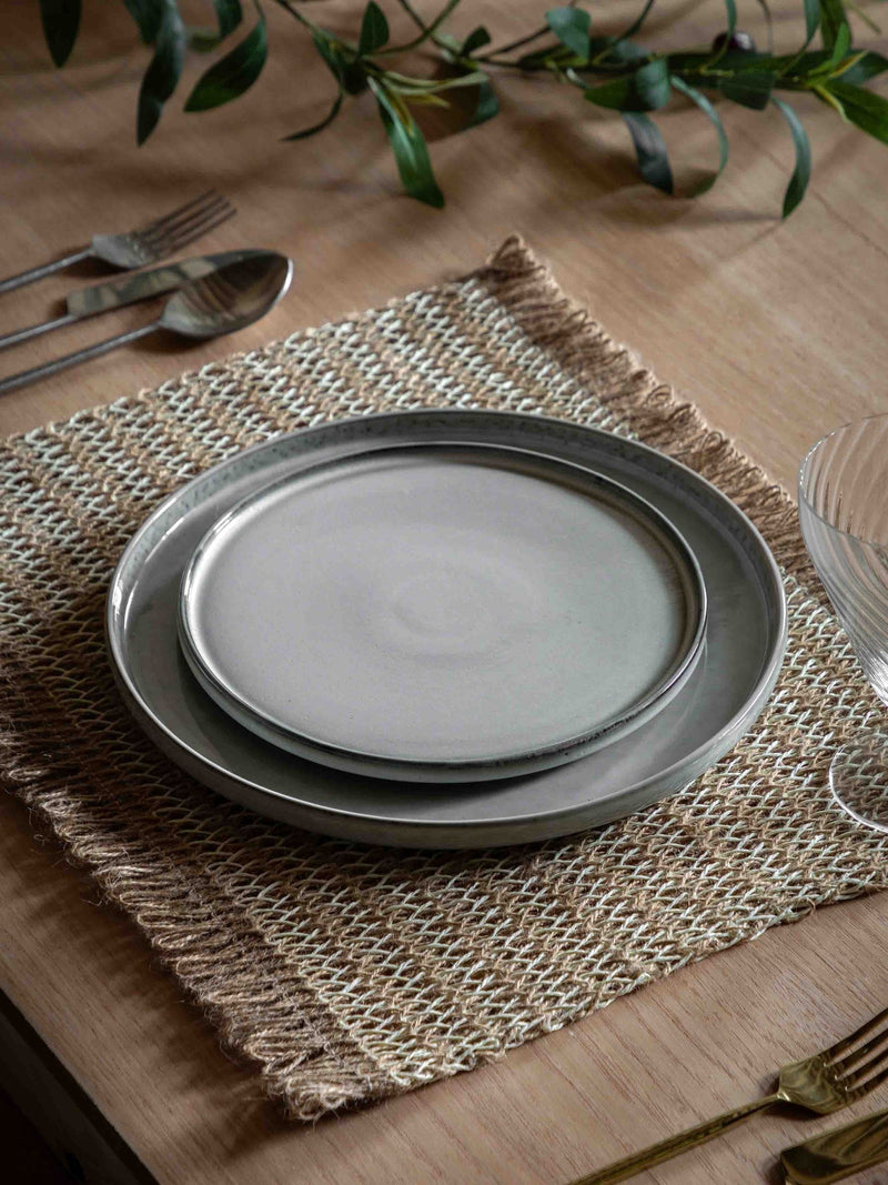 Gallery Home grey reactive glaze side plate 18cm (British brand)