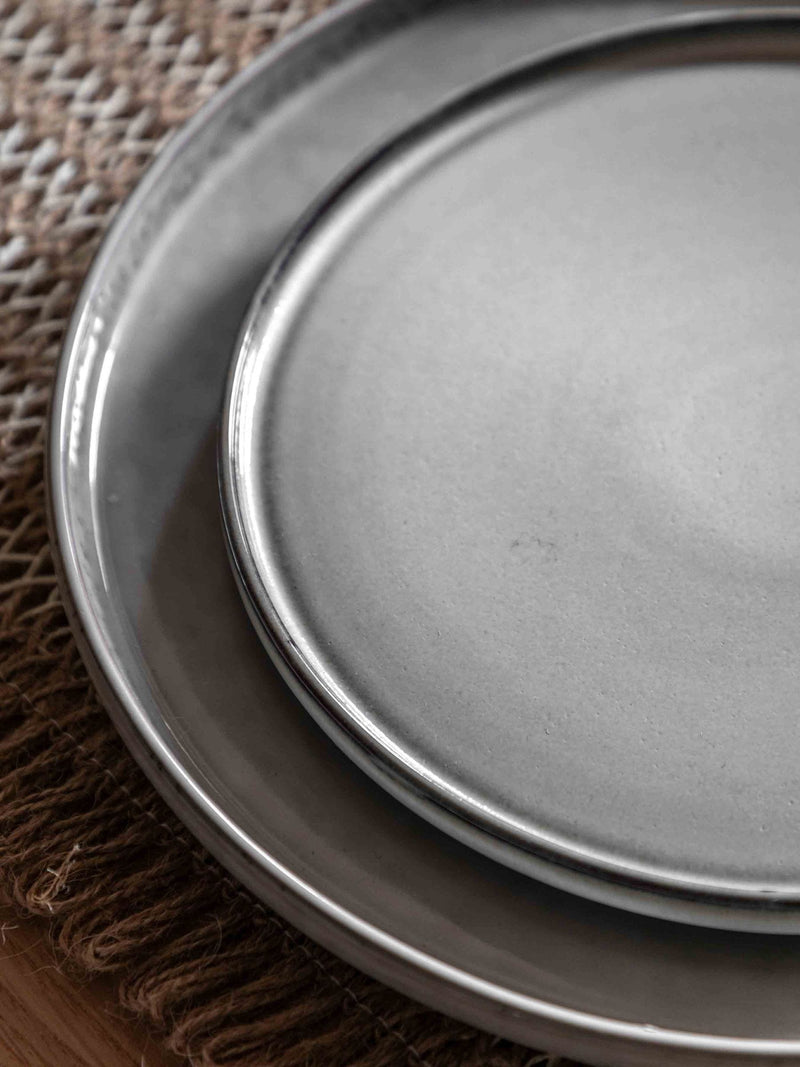 Gallery Home grey reactive glaze side plate 18cm (British brand)