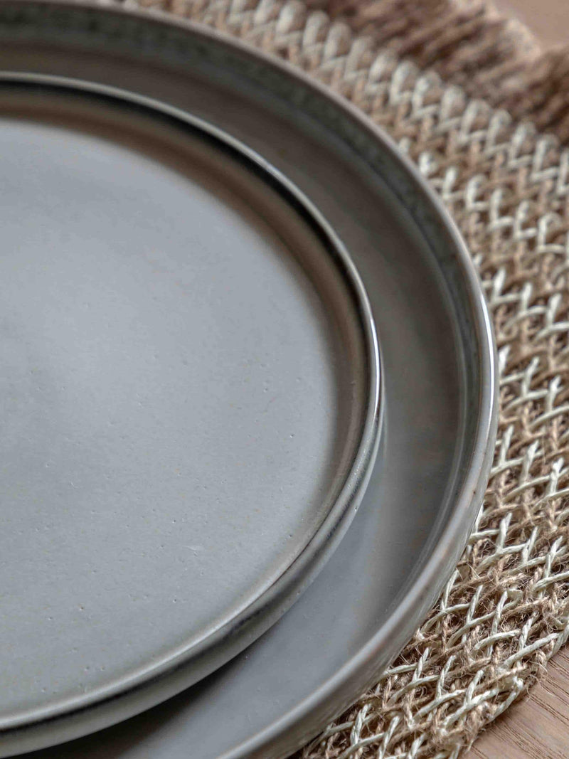Gallery Home grey reactive glaze side plate 18cm (British brand)