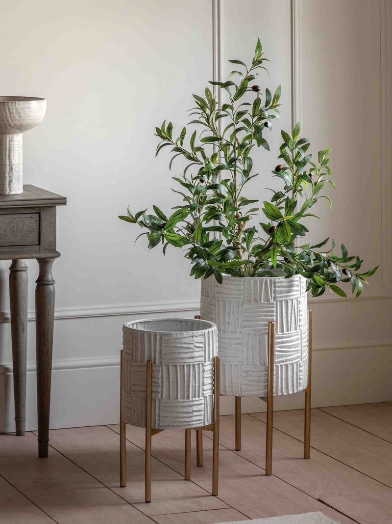Gallery Home gold iron planters set of 2, imported from the UK