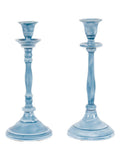 Gallery Home blue metal candlestick 26cm, imported from the UK