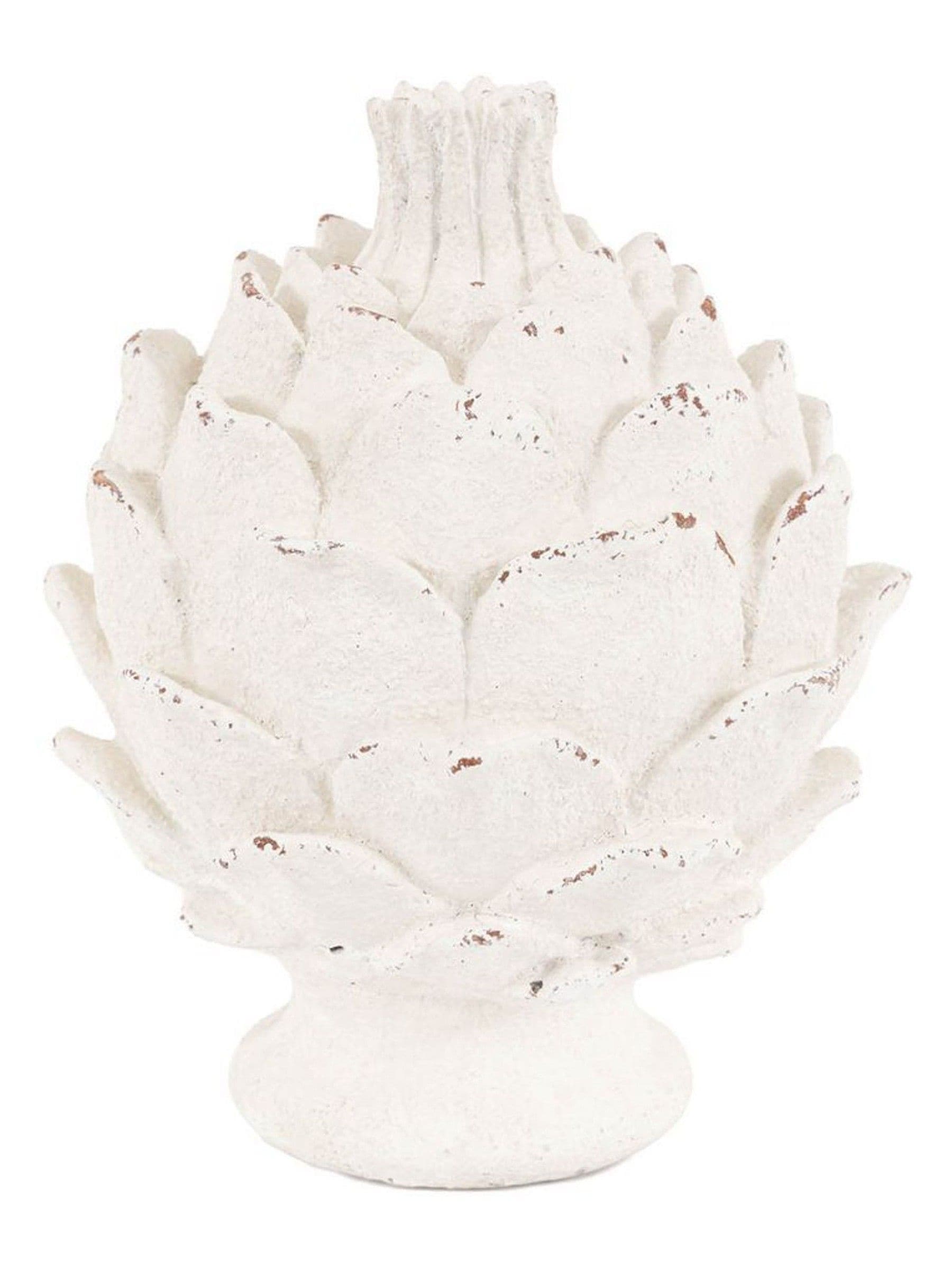 Gallery Home white rustic artichoke sculpture, UK version