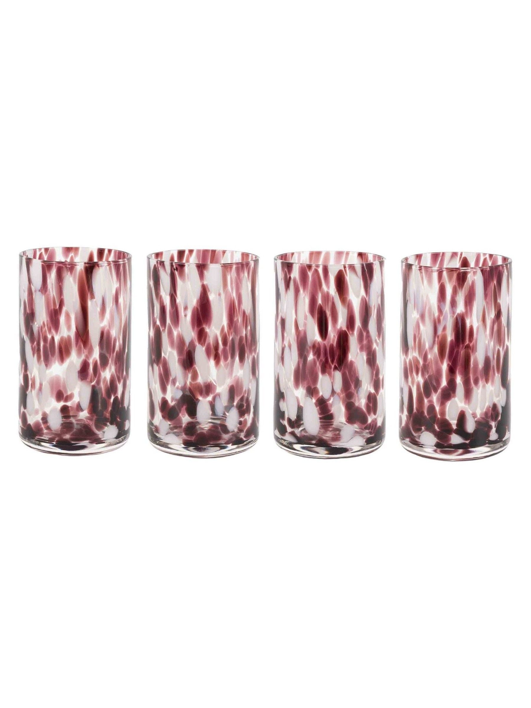 Gallery Home brown confetti highball glasses 15cm - British product
