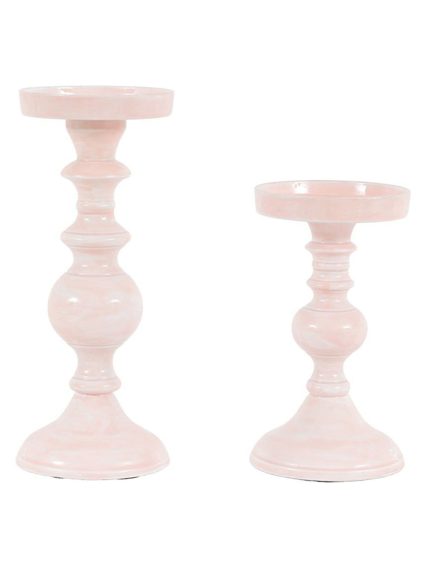 Gallery Home pink metal candle holder 22cm - British product