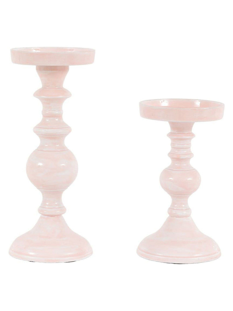 Gallery Home pink metal candle holder 22cm - British product