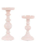 Gallery Home pink metal candle holder 22cm - British product