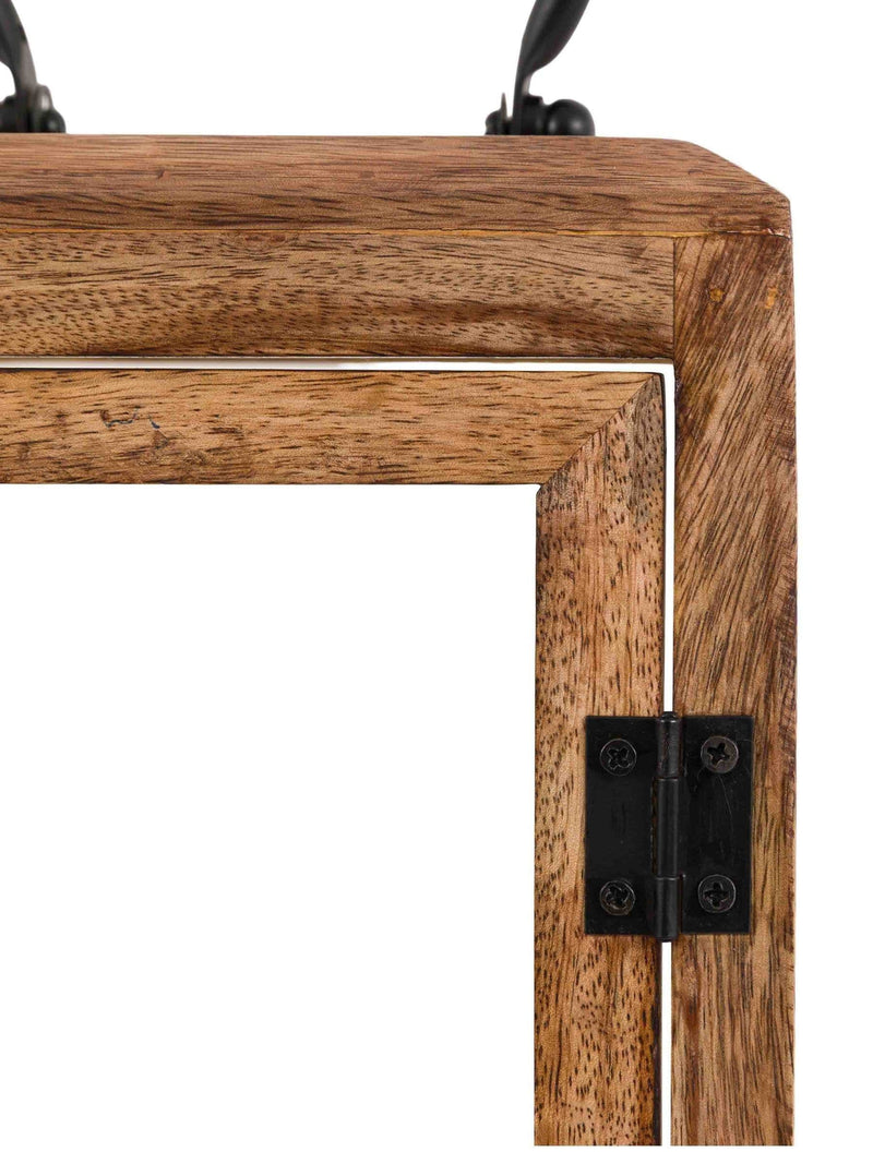 Gallery Home brown mango wood large lantern - British product